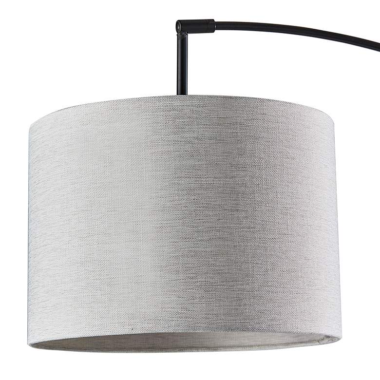 Image 6 Bowery Black Metal Arc Floor Lamp more views