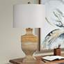 Bowery Dark Concrete and Copper Band Table Lamp