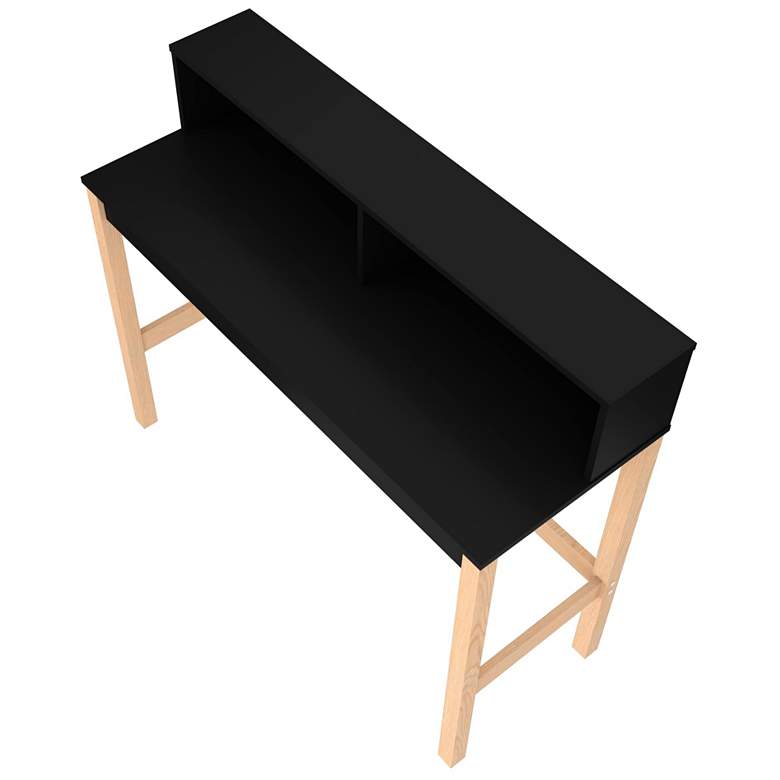 Image 4 Bowery Desk in Black and Oak more views