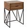 Bowie 15 3/4" Wide Espresso 1-Drawer Modern Side Table