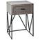 Bowie 15 3/4" Wide Graphite 1-Drawer Modern Side Table