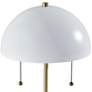 2_Bowie 18"H Brass White Shade Accent Table Lamp w/ AC Outlet more views