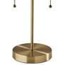 3_Bowie 18"H Brass White Shade Accent Table Lamp w/ AC Outlet more views