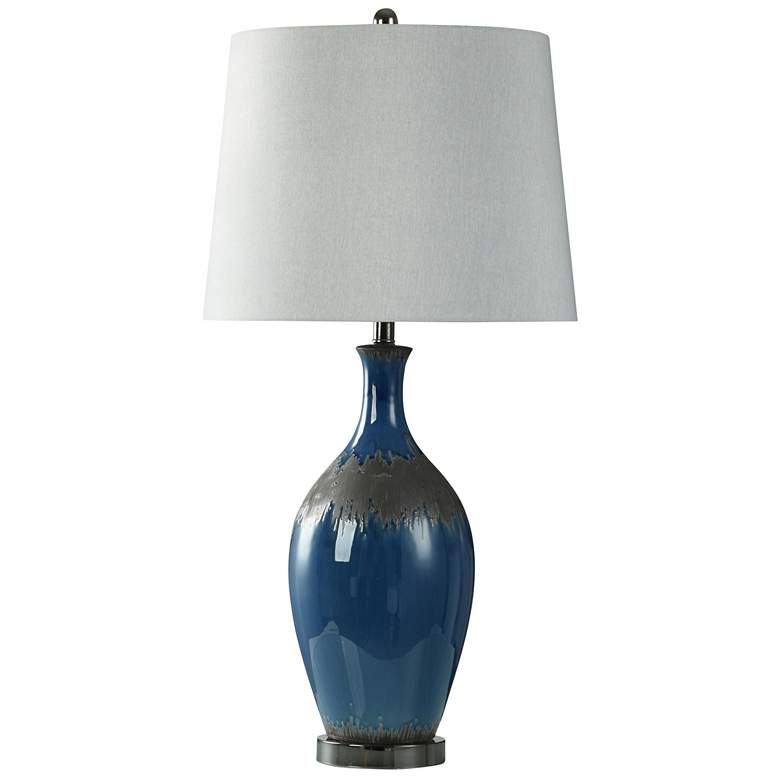 Image 1 Bowie 35 inch Blue Table Lamp