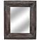 Bowie Distressed Wood 29" x 35" Rectangular Wall Mirror