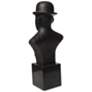 Bowler Flat Dark Bronze 14" High Hat Sculpture