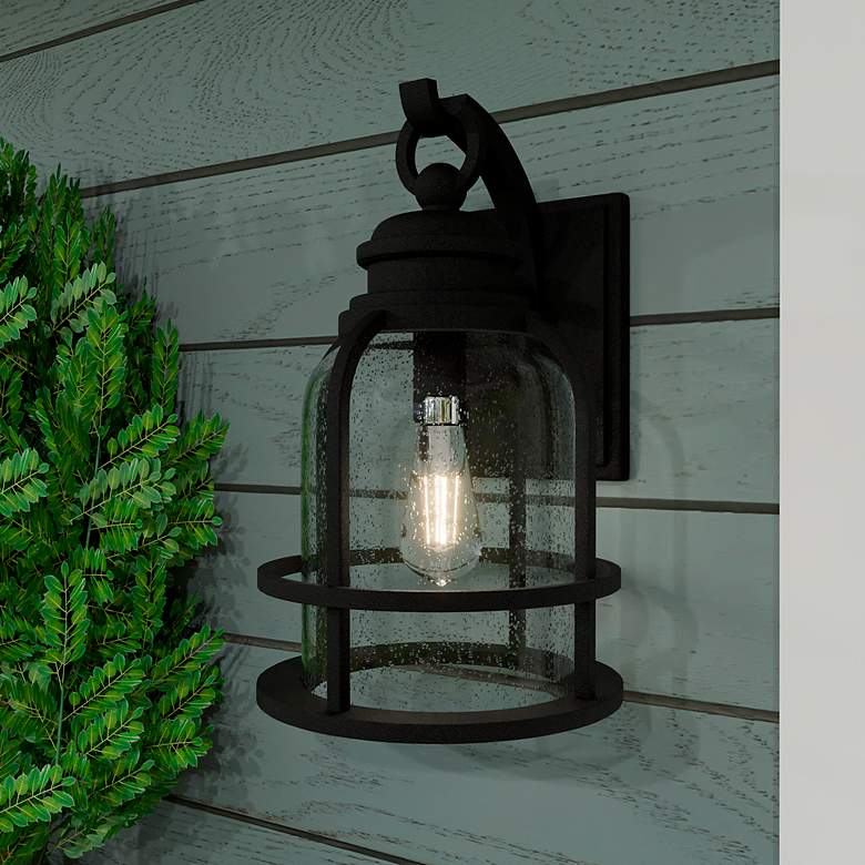 Image 1 Bowles 1-Light Earth Black Outdoor Wall Lantern