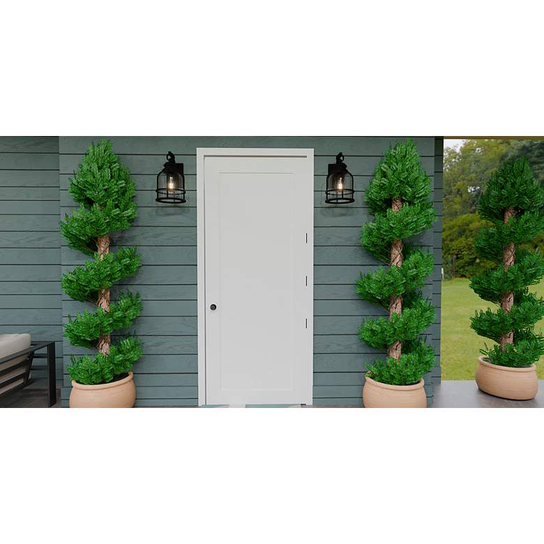 Image 3 Bowles 1-Light Earth Black Outdoor Wall Lantern more views