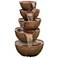 Bowls 34" High 5-Tier Indoor-Outdoor LED Waterfall Fountain