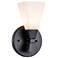 Bowtie 1 Light Bath Bar in Matte Black