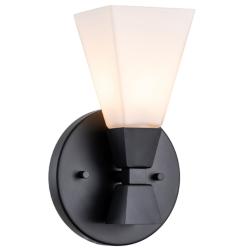 Bowtie 1 Light Bath Bar in Matte Black