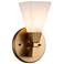 Bowtie 1 Light Bath Bar Laquered Gold