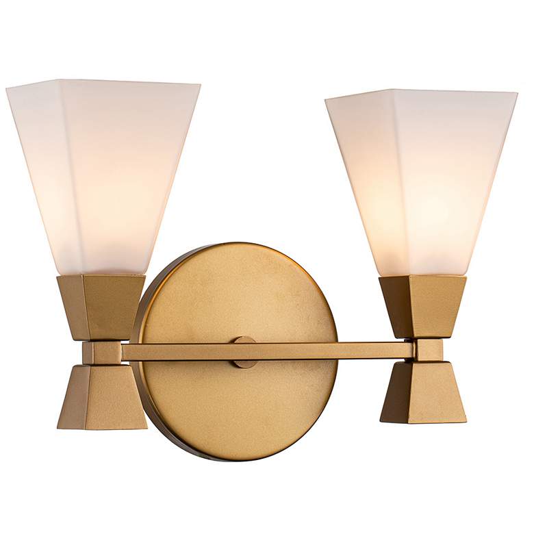 Image 1 Bowtie 2 Light Bath Bar in Laquered Gold