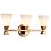 Bowtie 3 Light Bath Bar in Laquered Gold