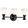 Bowtie 3 Light Bath Bar Matte Black