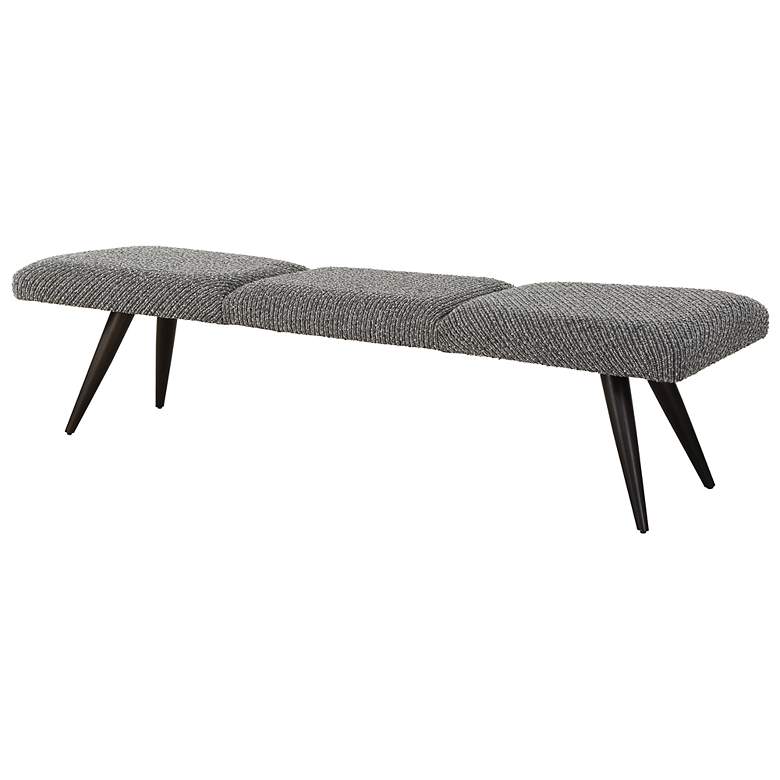 Image 3 Bowtie 71 1/2" Wide Gray Bench more views