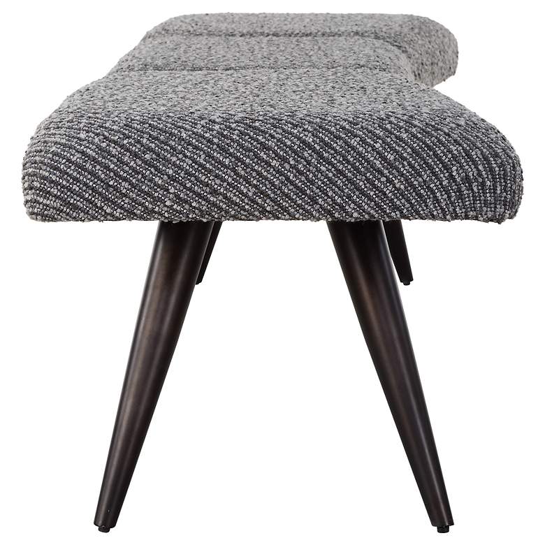 Image 4 Bowtie 71 1/2" Wide Gray Bench more views