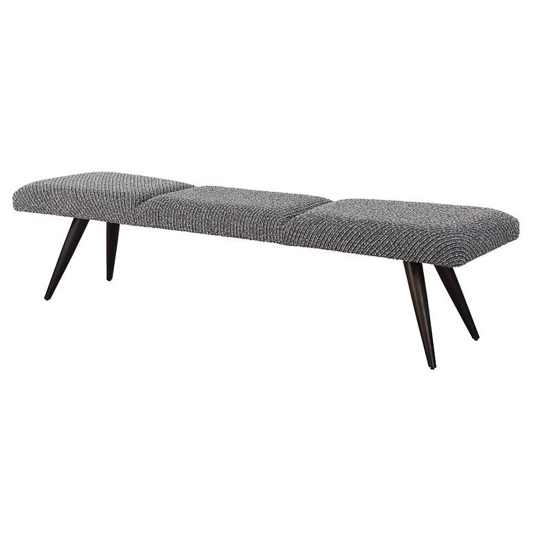 Image 5 Bowtie 71 1/2" Wide Gray Bench more views