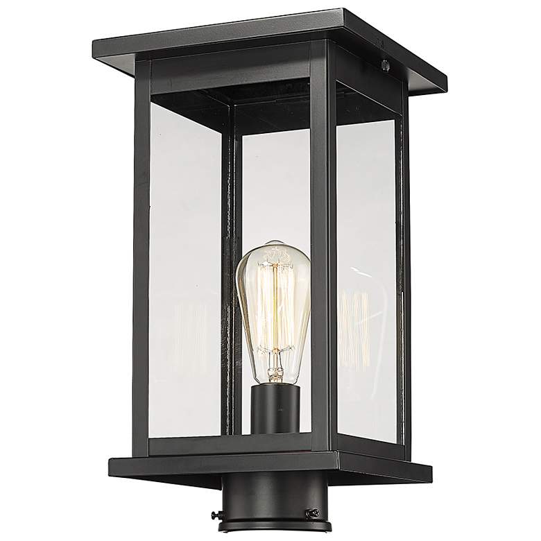 Image 3 Bowton 15 3/4" High Powder-Coated Black Outdoor Post Light more views