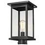 3_Bowton 15 3/4" High Powder-Coated Black Outdoor Post Light more views