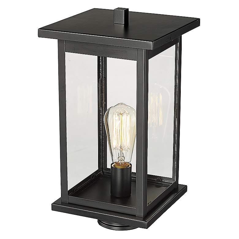Image 4 Bowton 15 3/4" High Powder-Coated Black Outdoor Post Light more views