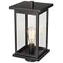 4_Bowton 15 3/4" High Powder-Coated Black Outdoor Post Light more views