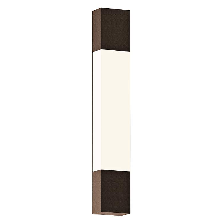 Image 1 Box Column 22" High Textured Bronze LED Outdoor Wall Light