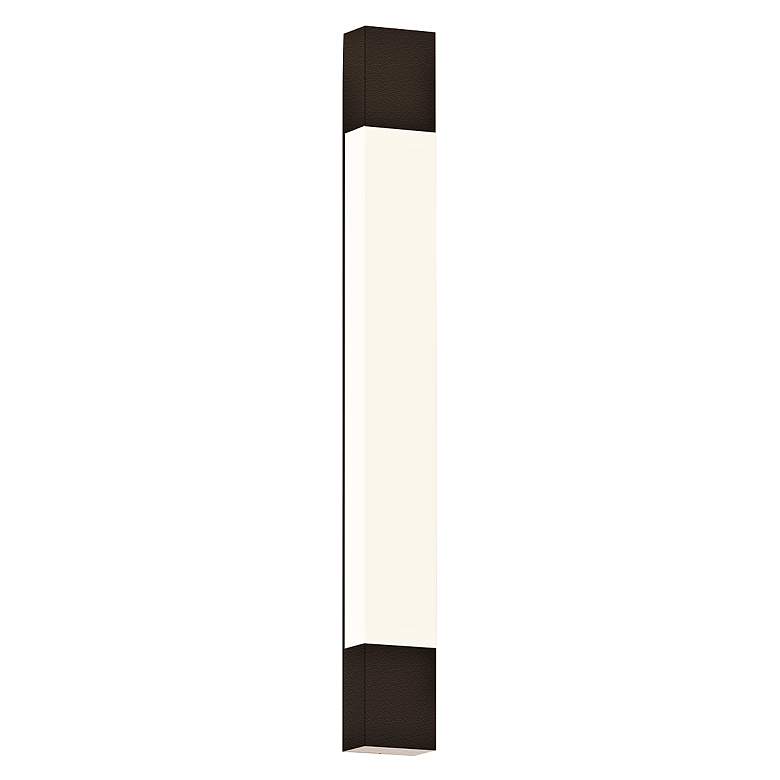 Image 1 Box Column 32" High Textured Bronze LED Outdoor Wall Light
