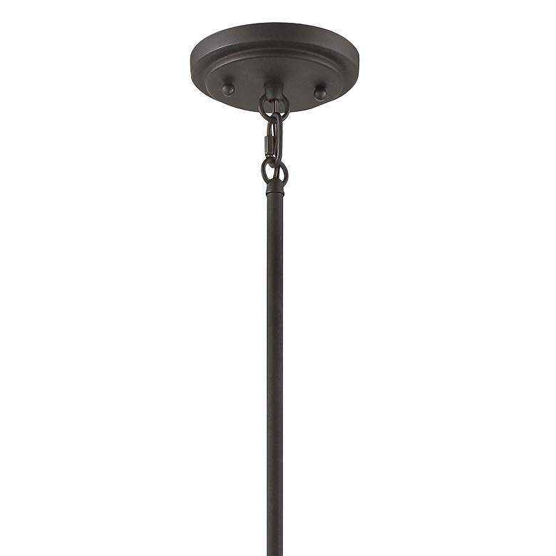 Image 4 Boxer 17" Wide Matte Black and Antique Silver Pendant Light more views