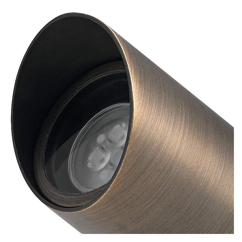 Image 2 Boxer 2 1/2 inchH Brass Outdoor Spot Light w/ Adjustable Cowl more views