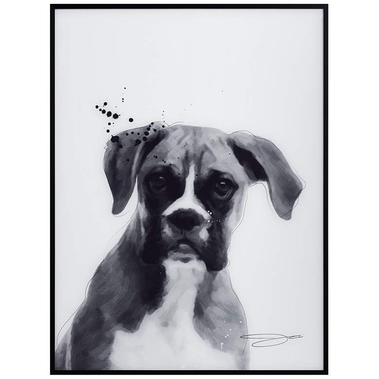 Image 2 Boxer 24"x18" Rectangular Printed Glass Framed Wall Art