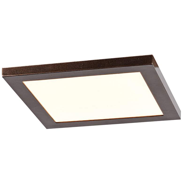 Image 2 Boxer 7 1/2 inch Wide Bronze LED Ceiling Light
