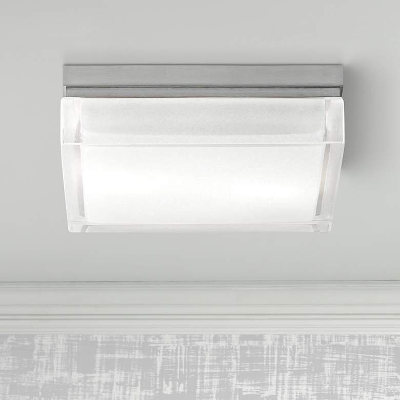 Image 1 Boxie 9" Wide LED Frost Glass Ceiling Light