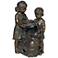 Boy and Girl Indoor-Outdoor Bronze 23" High Fountain