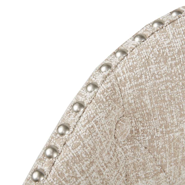 Image 3 Boyle 26 3/4" Cream Fabric Tufted Swivel Counter Stool more views