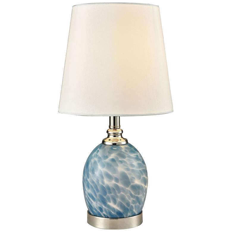 Image 1 Boyton 15 1/2 inch High Nickel Accent Table Lamp w/ Night Light