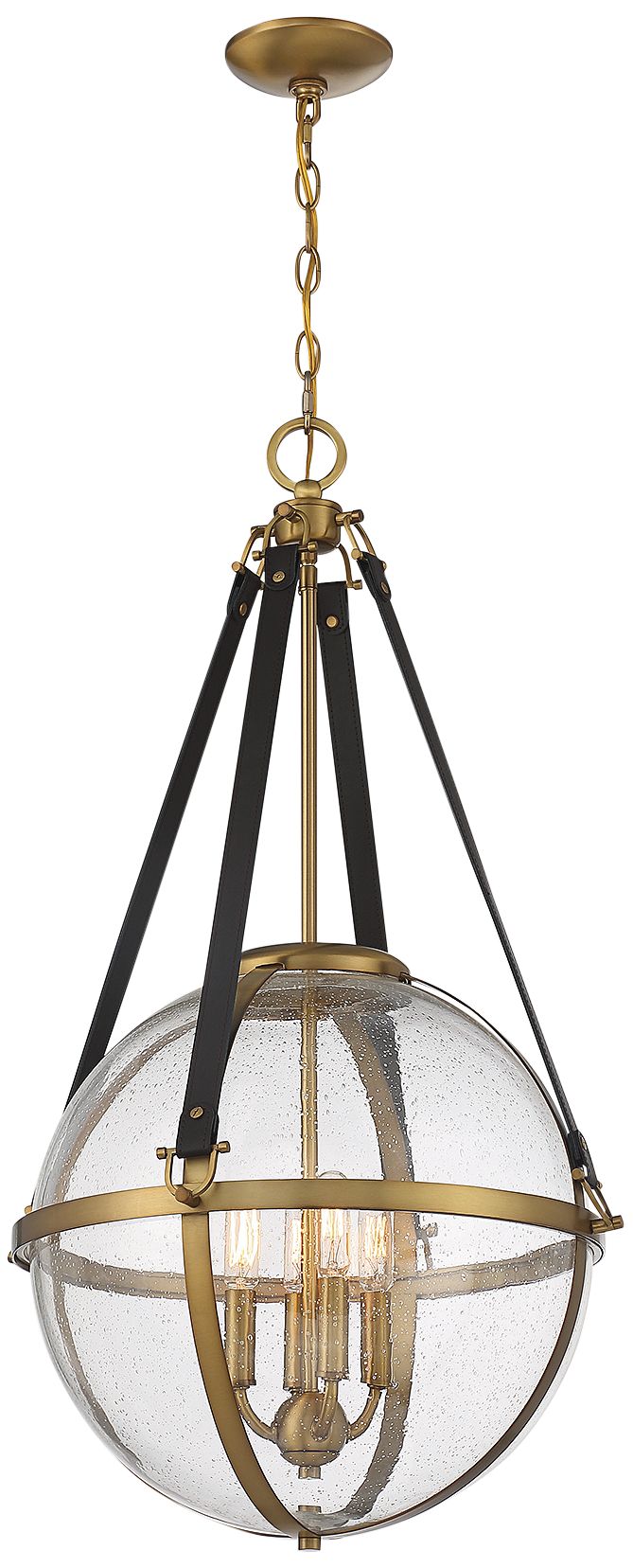 Image 3 Bozeman 4-Light Pendant in Warm Brass more views