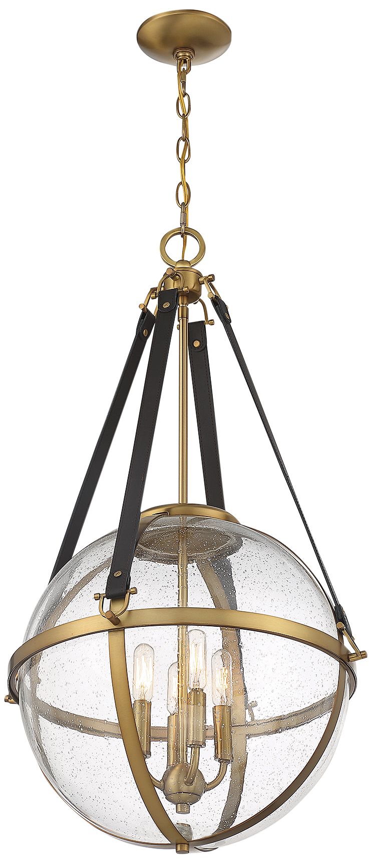 Image 4 Bozeman 4-Light Pendant in Warm Brass more views