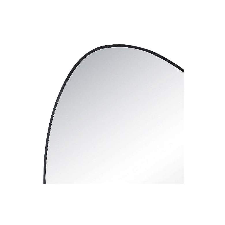 Image 2 Bozeman Matte Black Iron 30 inch x 42 inch Oval Wall Mirror more views