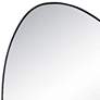 Bozeman Matte Black Iron 30" x 42" Oval Wall Mirror