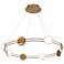 Bracelet 4.5"H x 32.25"W 8-Light Pendant in Aged Brass
