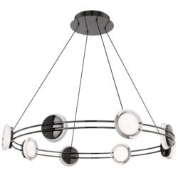 Bracelet 4.5"H x 32.25"W 8-Light Pendant in Black Chrome