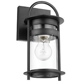 Image1 of Bracer; 1 Light; Small Wall Lantern; Matte Black Finish with Clear Glass