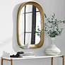4_Bradano Antique Brass 23 3/4" x 35 1/2" Arch Wall Mirror more views