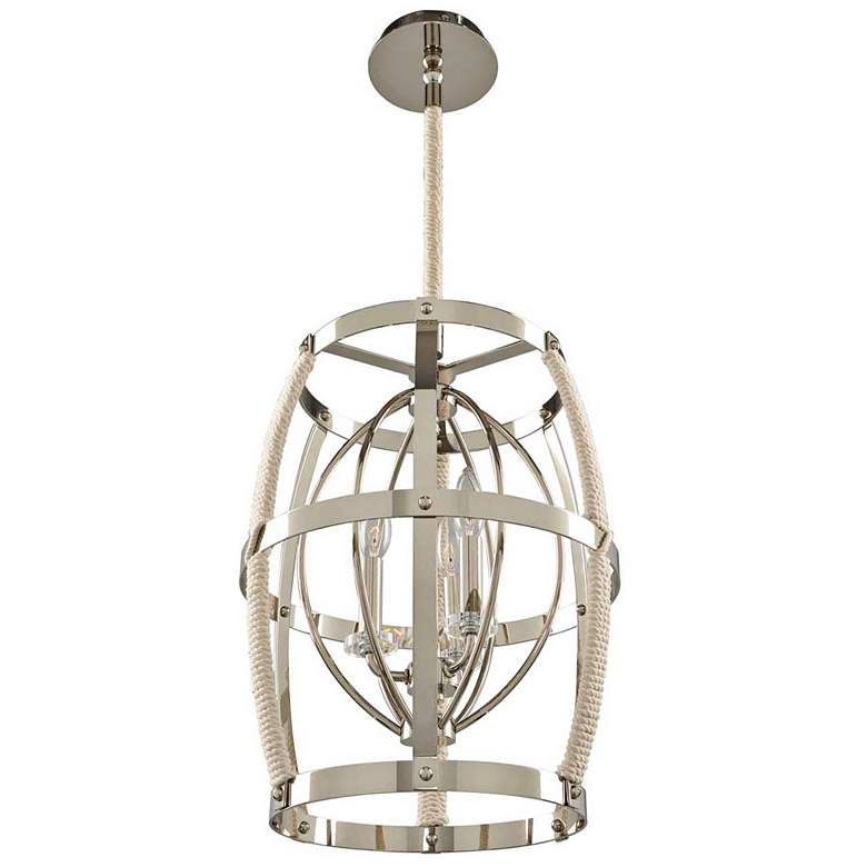 Image 1 Bradbury 15" Wide Polished Nickel Pendant Light