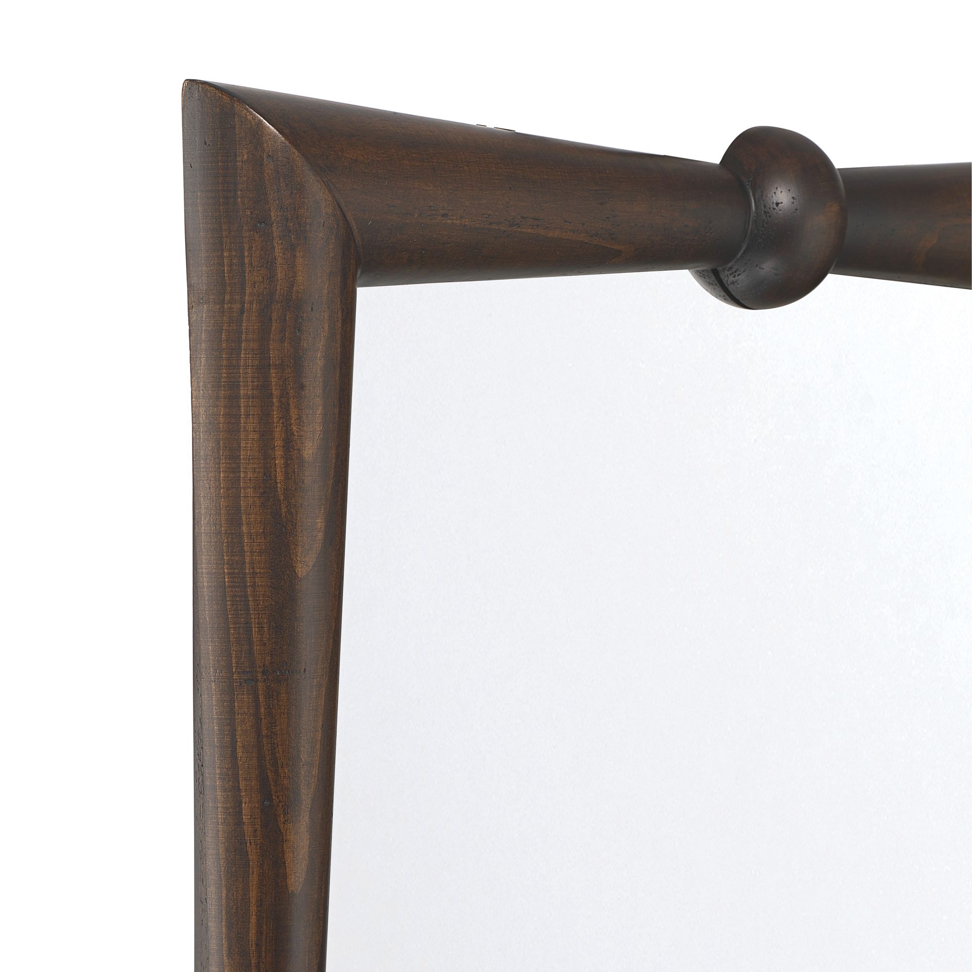 Image 4 Bradbury 28"x41" Dark Wood Pine Mid-Century Rectangle Wall Mirror more views