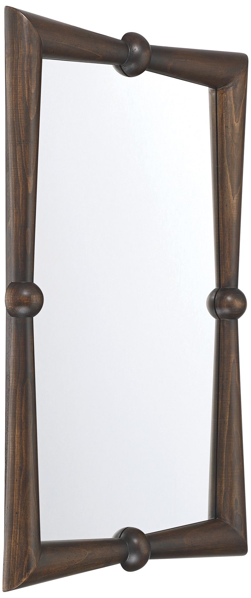 Image 6 Bradbury 28"x41" Dark Wood Pine Mid-Century Rectangle Wall Mirror more views