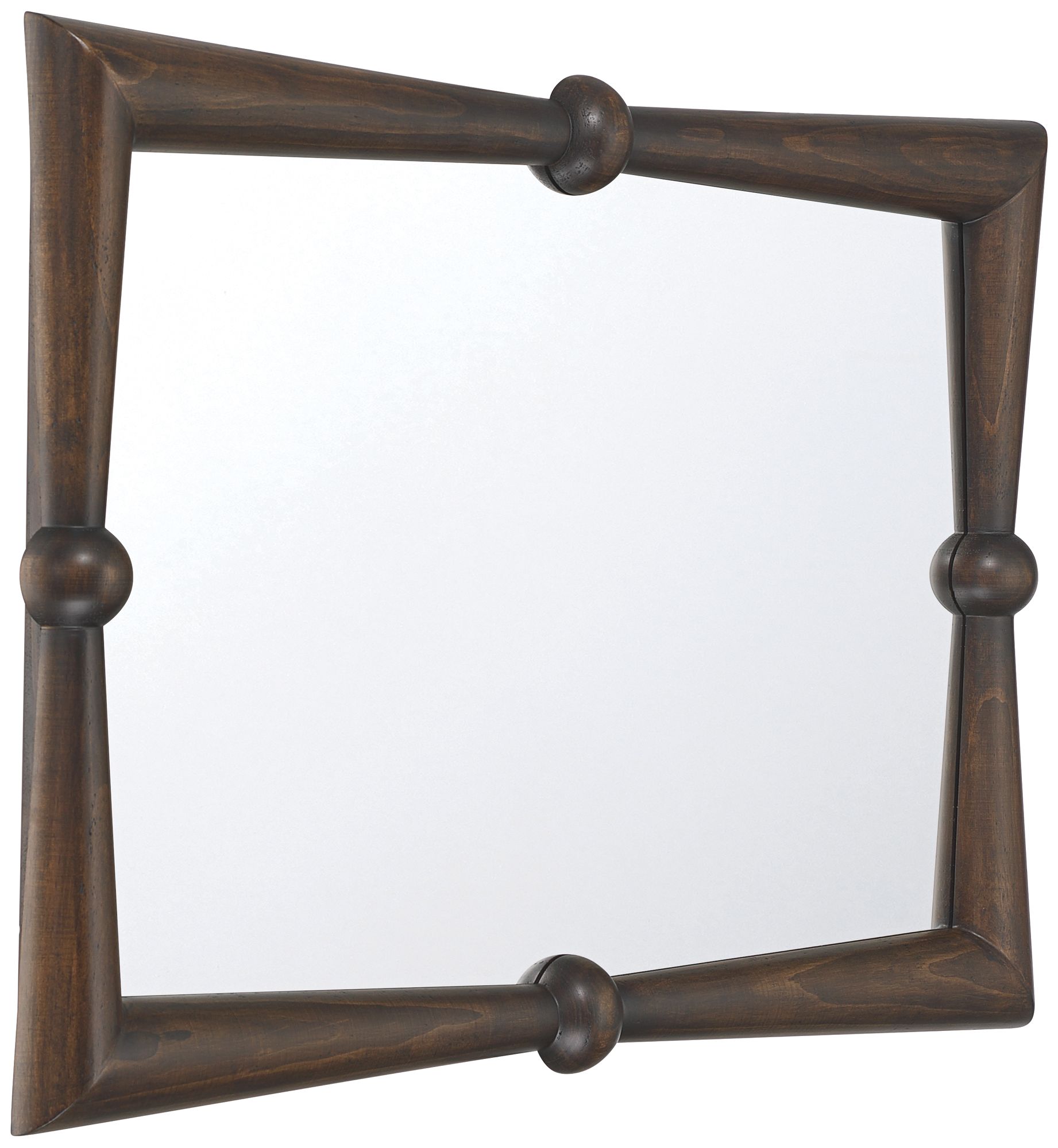 Bradbury 28"x41" Dark Wood Pine Mid-Century Rectangle Wall Mirror in scene