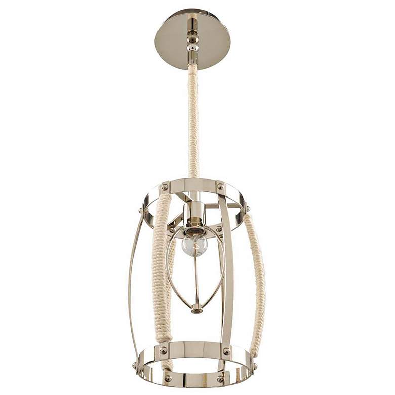 Image 1 Bradbury 9" Wide Polished Nickel Mini Pendant