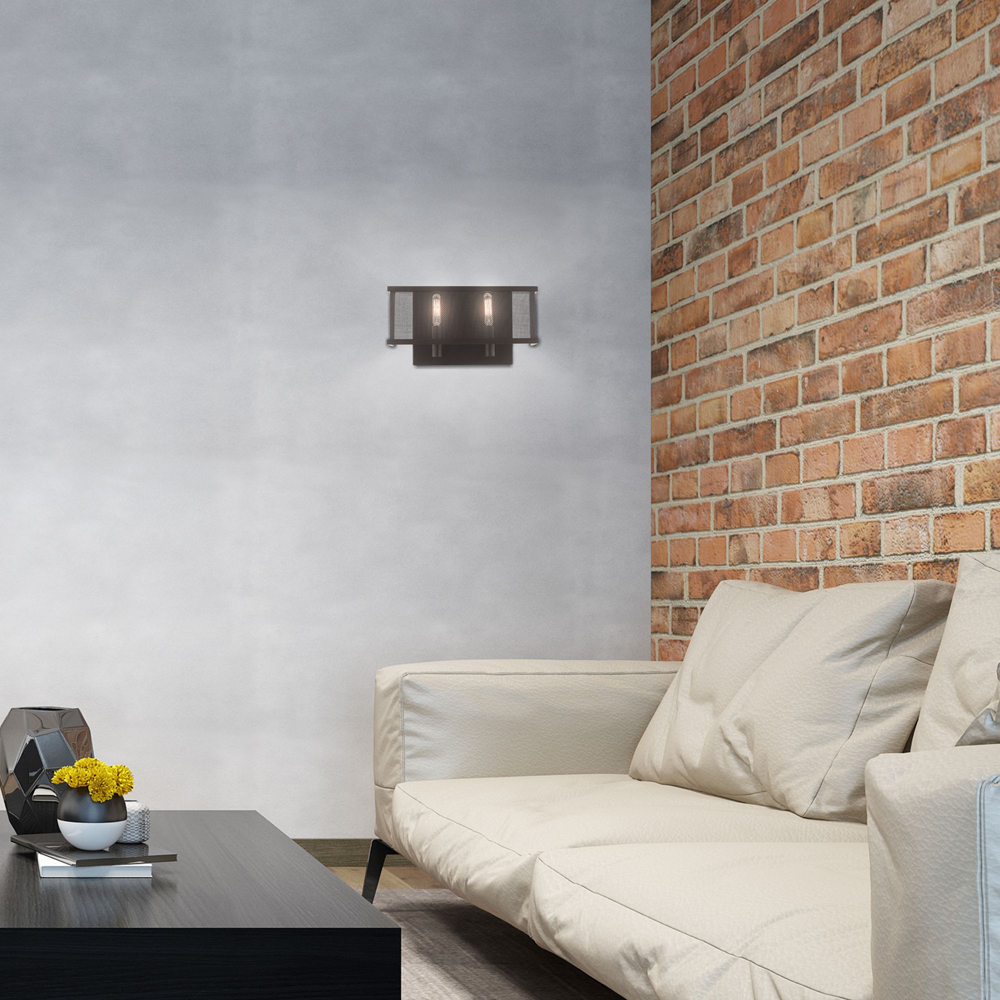 Braddock 2 Light Bronze ADA Wall Sconce